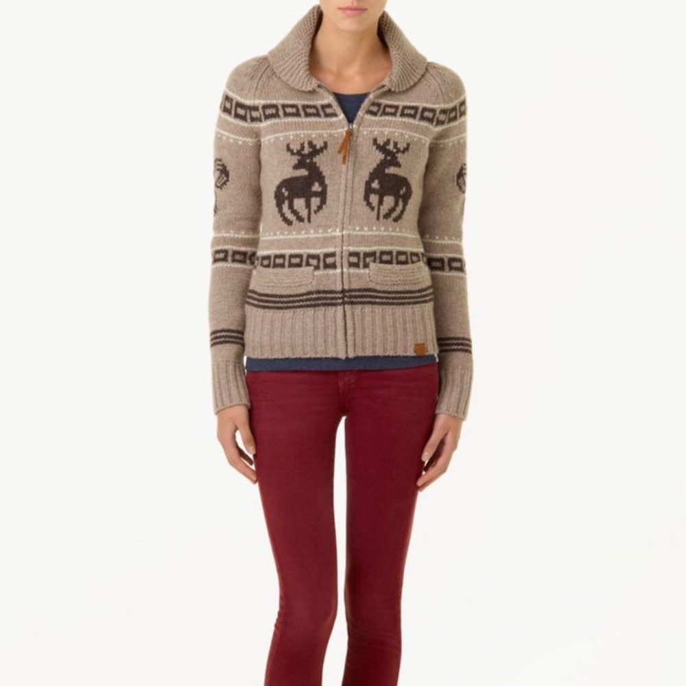 Aritzia TNA Lambswool Sea to Sky Sweater Size XS